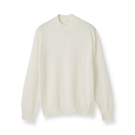 TECHWOOL🄬 Mock Neck Knit Color: Off White