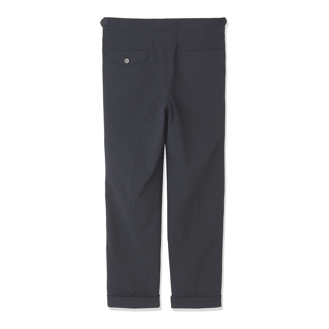 Seersucker Two Pleats Trousers Color: Deep Navy