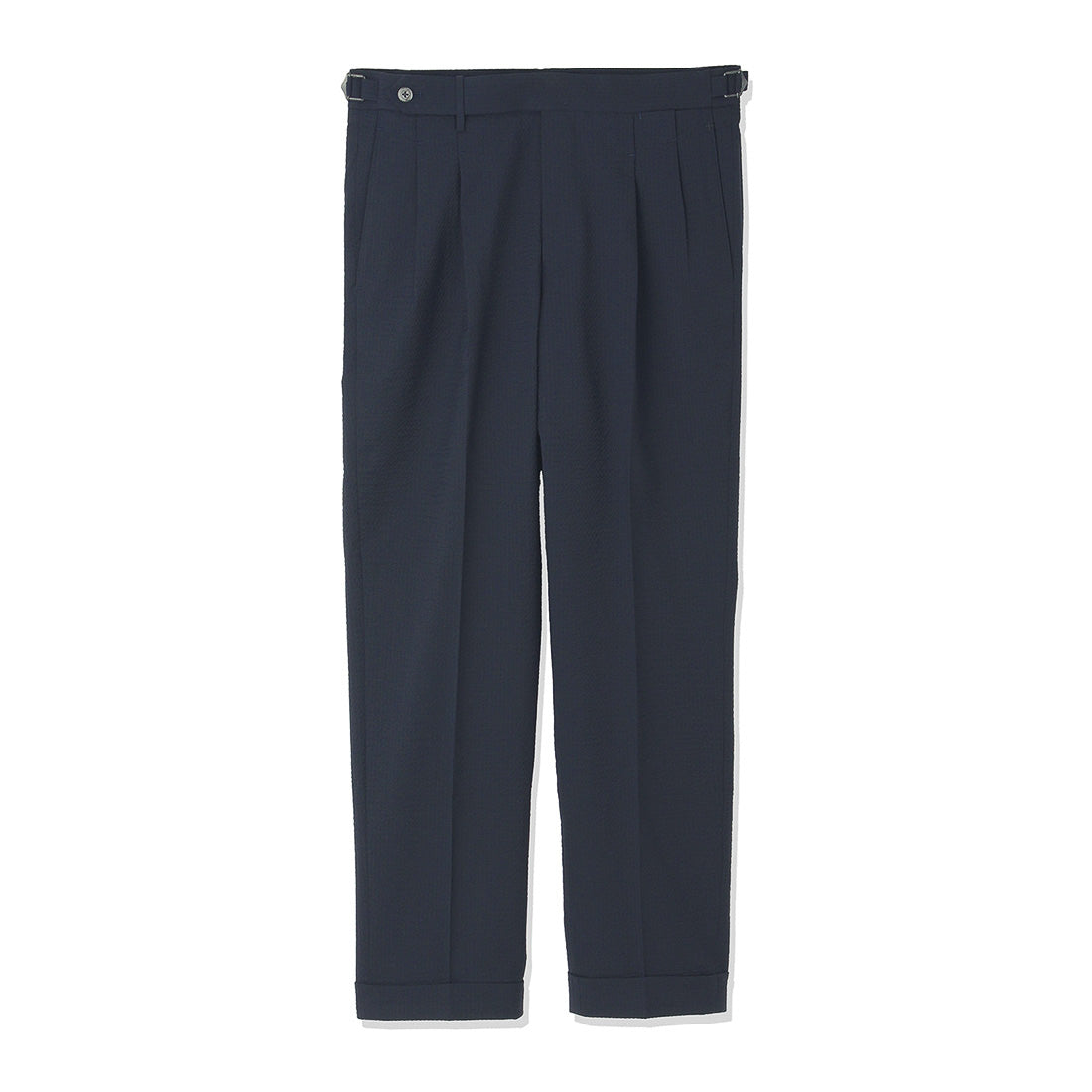 Seersucker Two Pleats Trousers Color: Olive