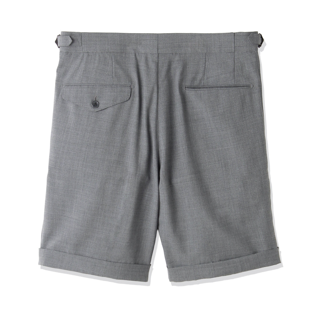 テックウール®トロピカル ツープリーツショートパンツ グレー