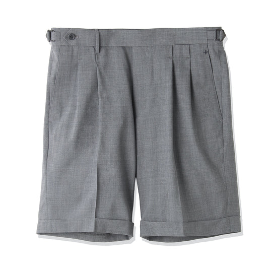 Tropical Two Pleats Short Pants Color: Gray