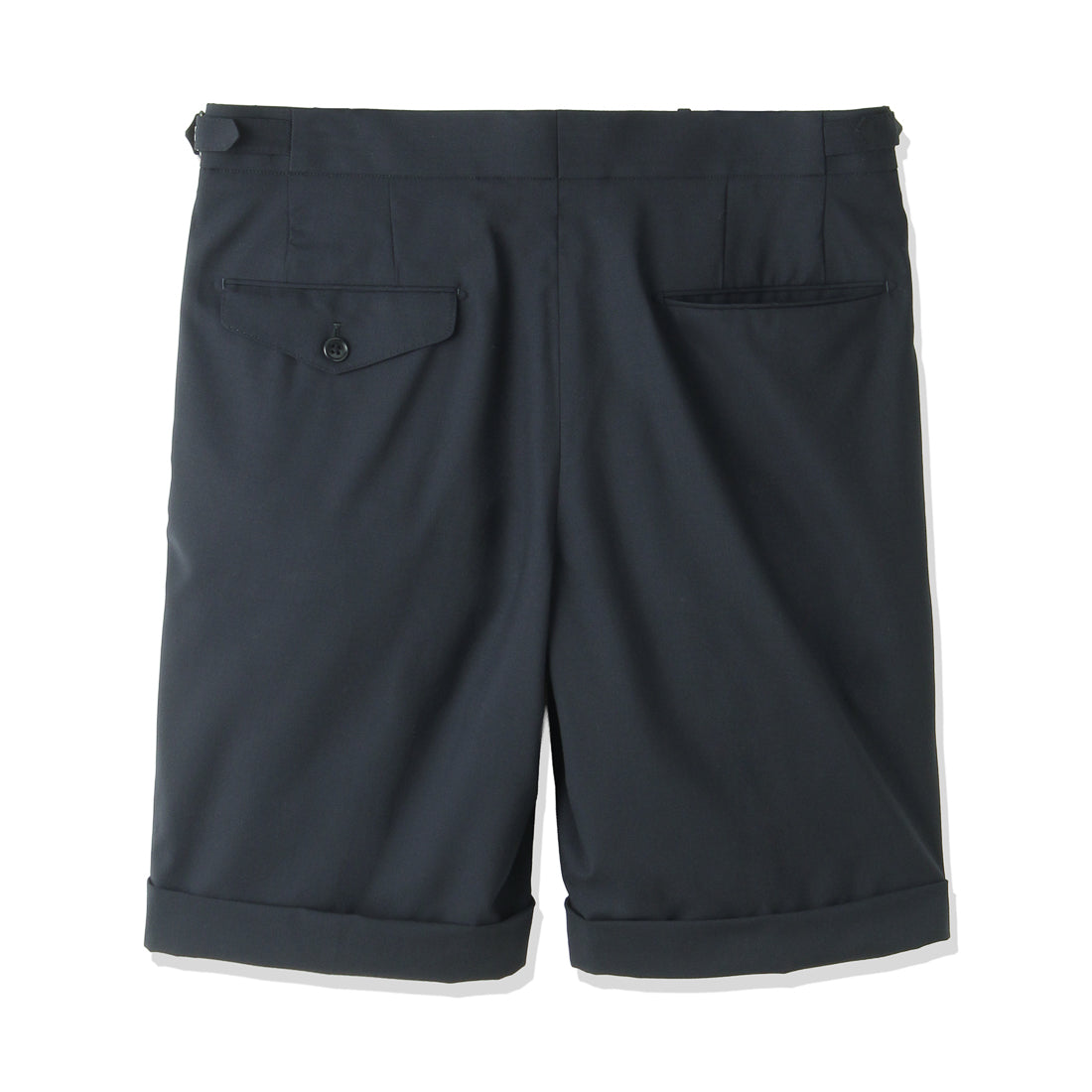 Tropical Two Pleats Short Pants Color: Navy