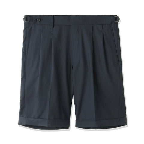 【6/2販売開始】Tropical Two Pleats Short Pants Color: Navy