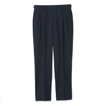 Tropical Two Pleats Trousers Color: Navy