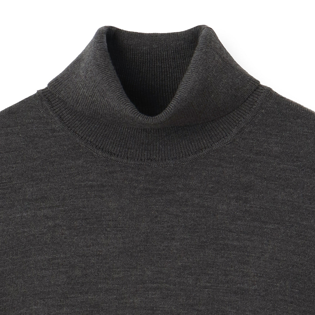 TECHWOOL🄬 Turtle Neck Knit Color: Charcoal
