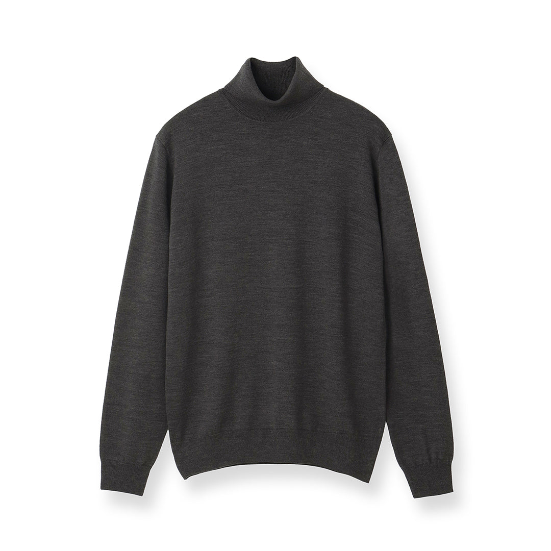 TECHWOOL🄬 Turtle Neck Knit Color: Charcoal