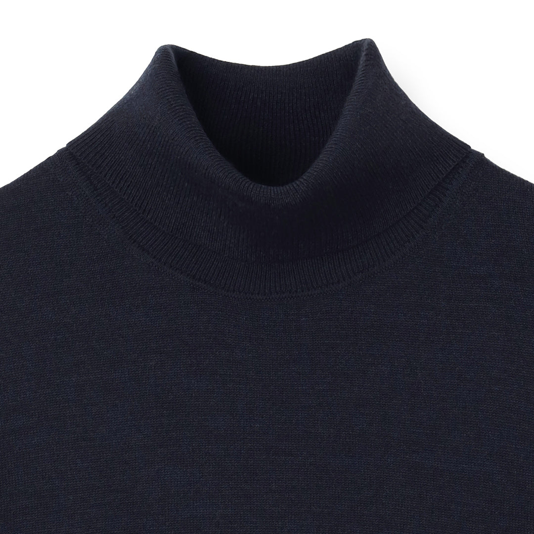 TECHWOOL🄬 Turtle Neck Knit Color: Navy