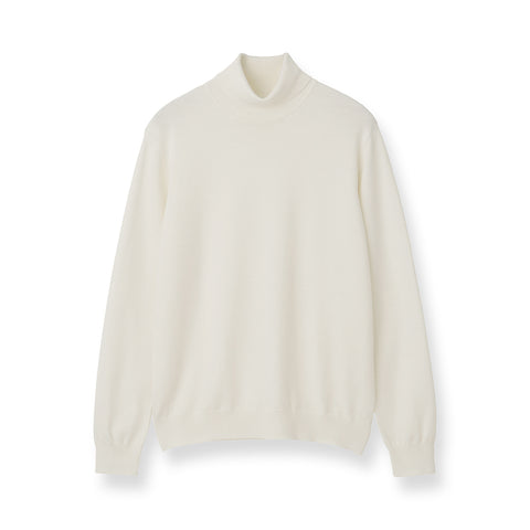 TECHWOOL🄬 Turtle Neck Knit Color: Off White