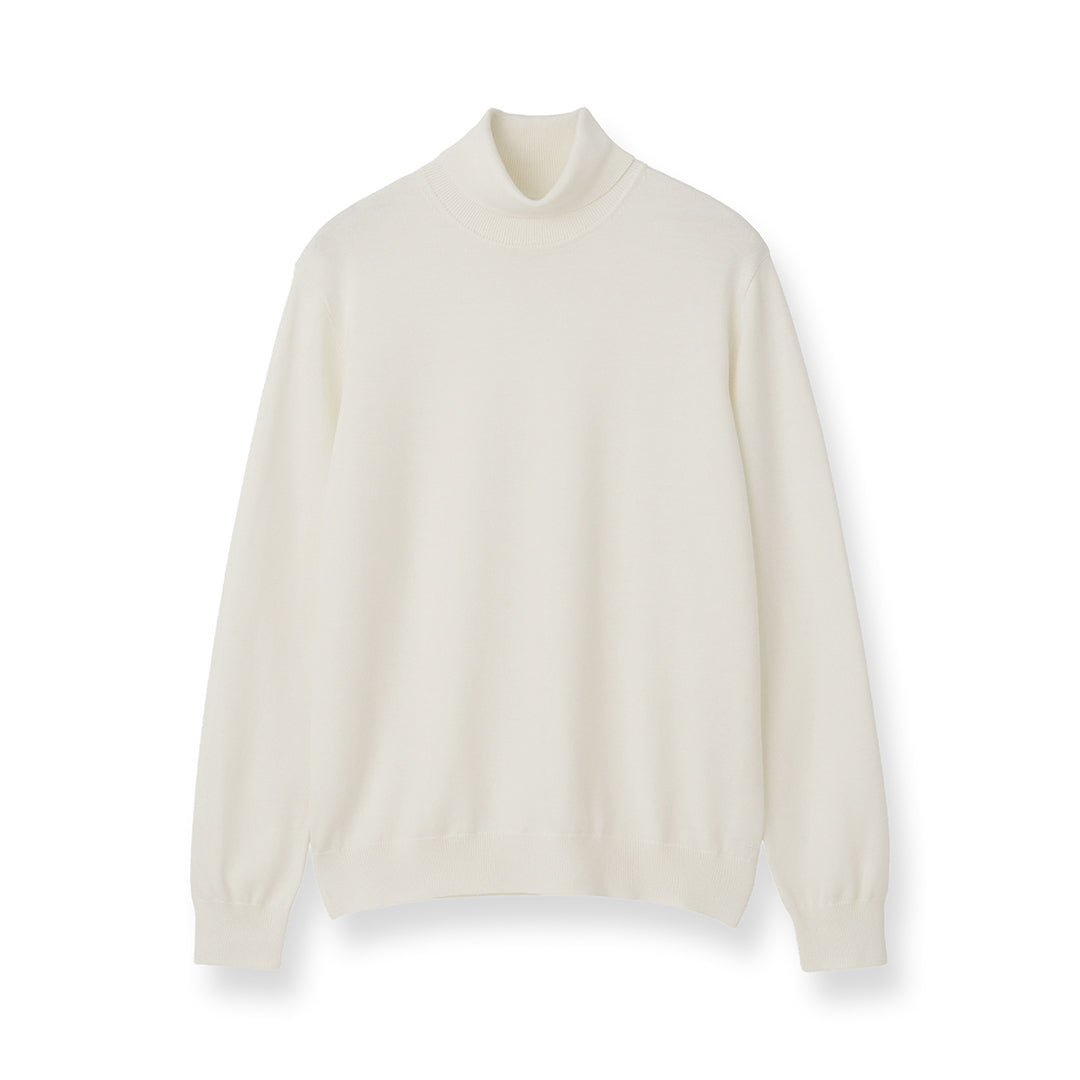 TECHWOOL🄬 Turtle Neck Knit Color: Off White