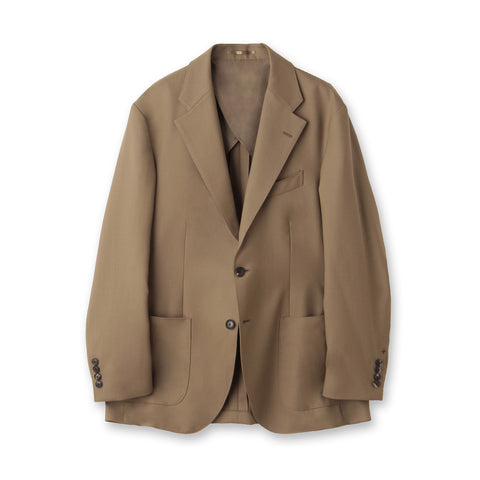 Twill Tailored Jacket Color: Camel