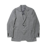 Twill Tailored Jacket Color: Light Gray