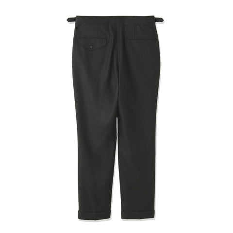 Twill Two Pleats Trousers Color: Charcoal