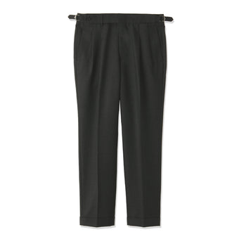 Twill Two Pleats Trousers Color: Charcoal