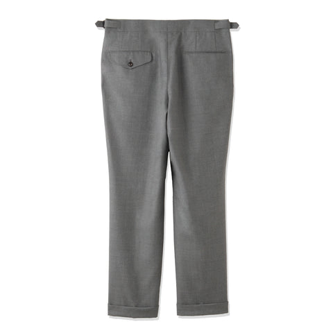 Twill Two Pleats Trousers Color: Light Gray