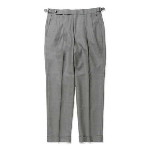 Twill Two Pleats Trousers Color: Light Gray