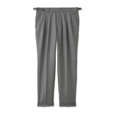 Twill Two Pleats Trousers Color: Light Gray