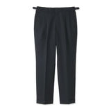 Twill Two Pleats Trousers Color: Navy