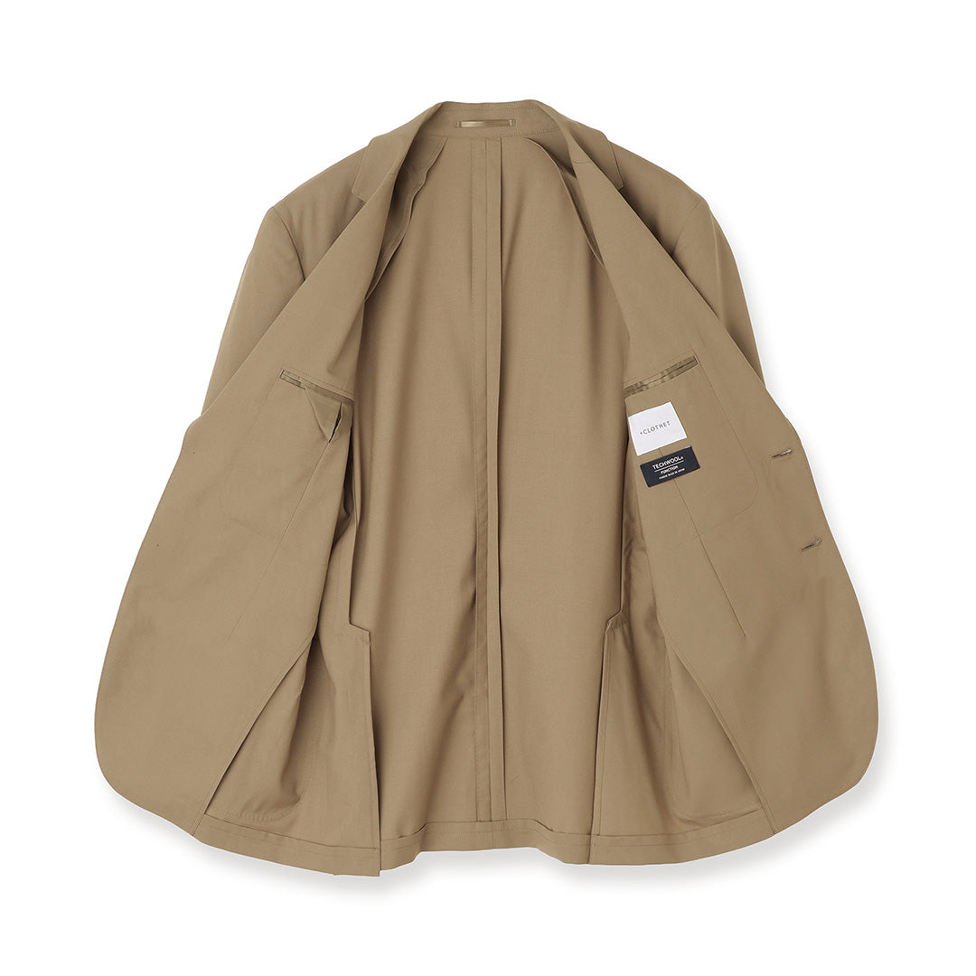 テックウール®トロピカル テーラードジャケット キャメル | ＋CLOTHET