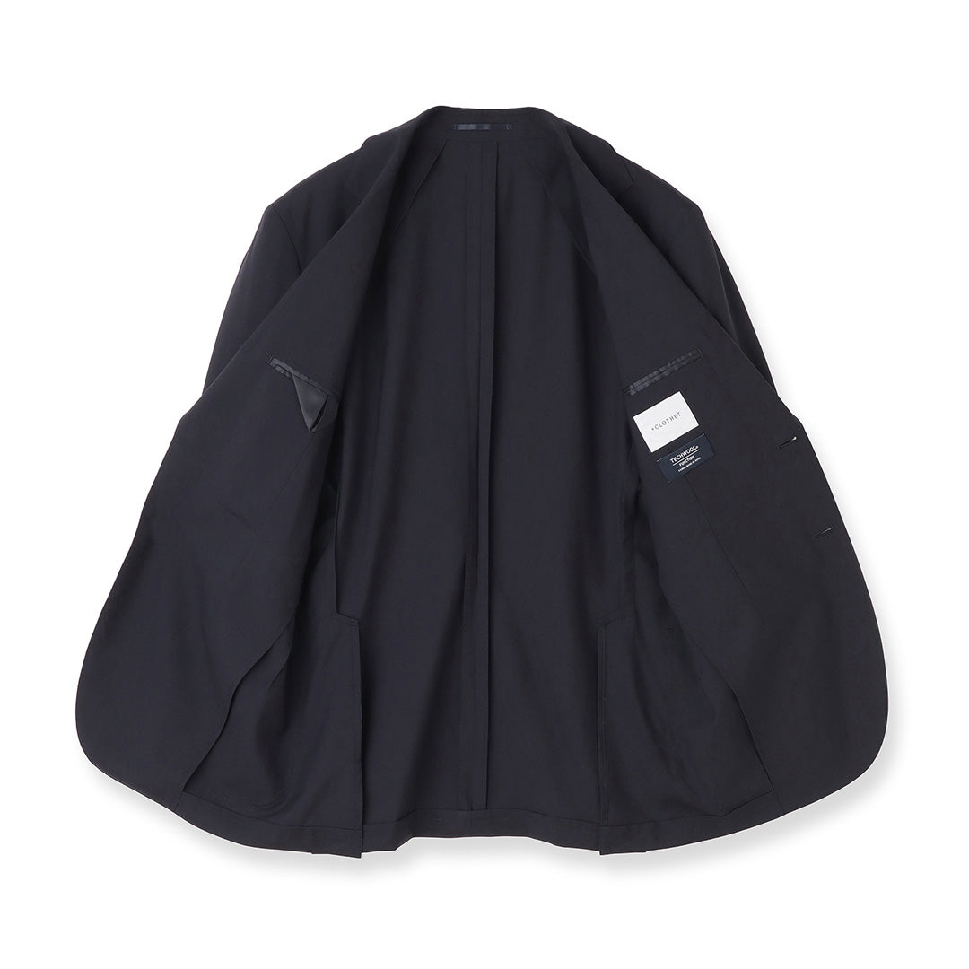 テックウール®トロピカル テーラードジャケット ネイビー | ＋CLOTHET
