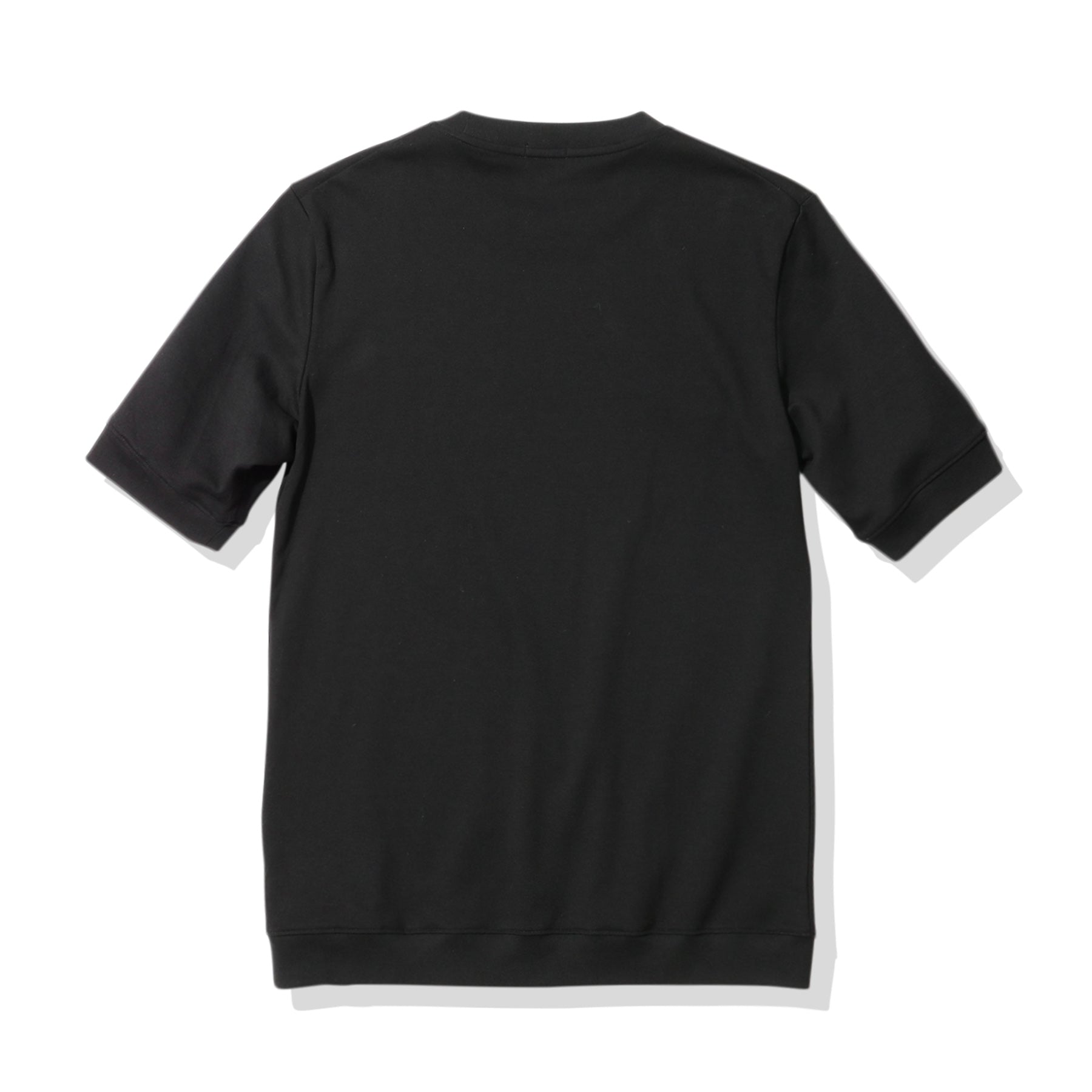 Tailored Ribbed Hem T-shirt Color: Black