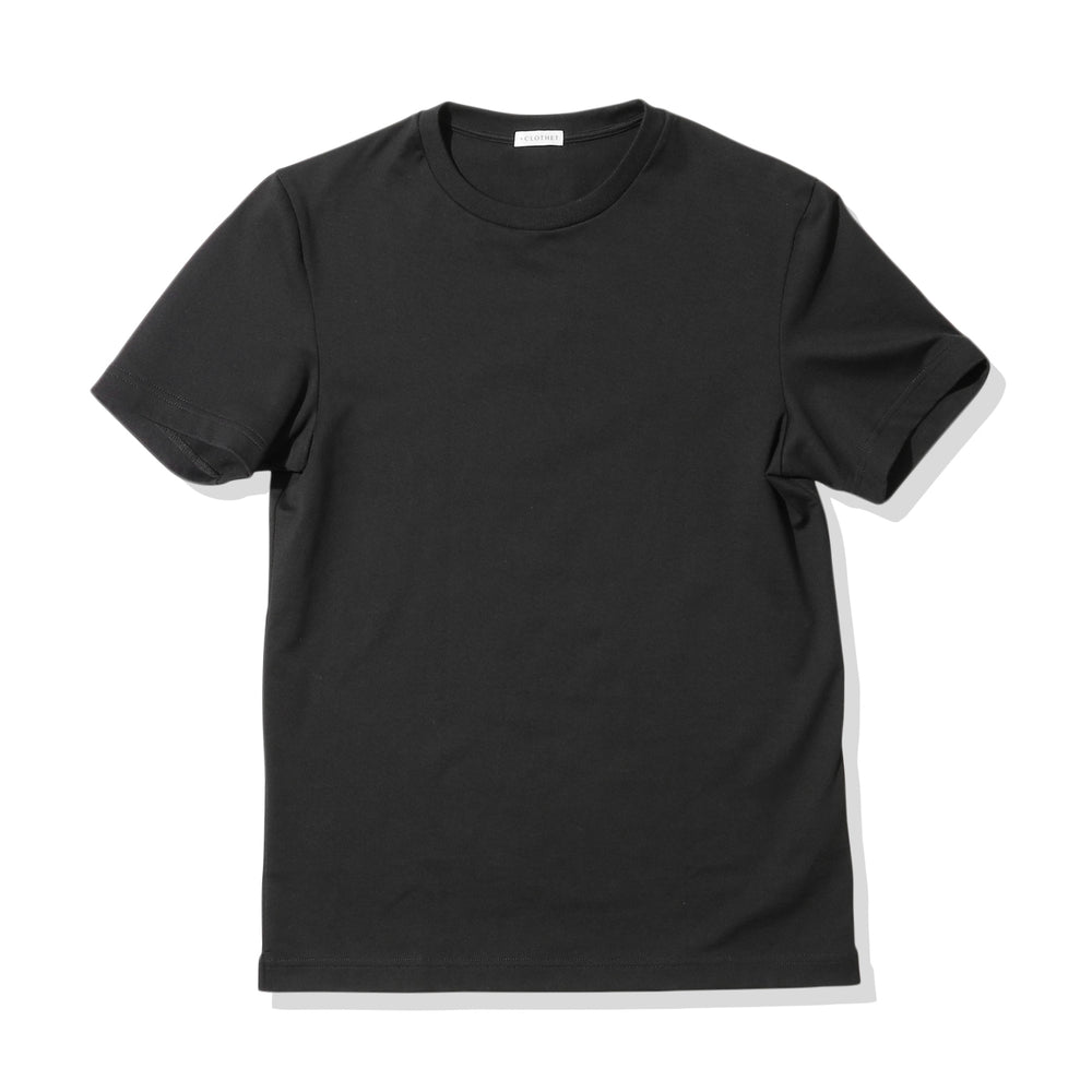 Vardhman】ハイブリッドコットン テーラードTシャツ ブラック | ＋CLOTHET ONLINE