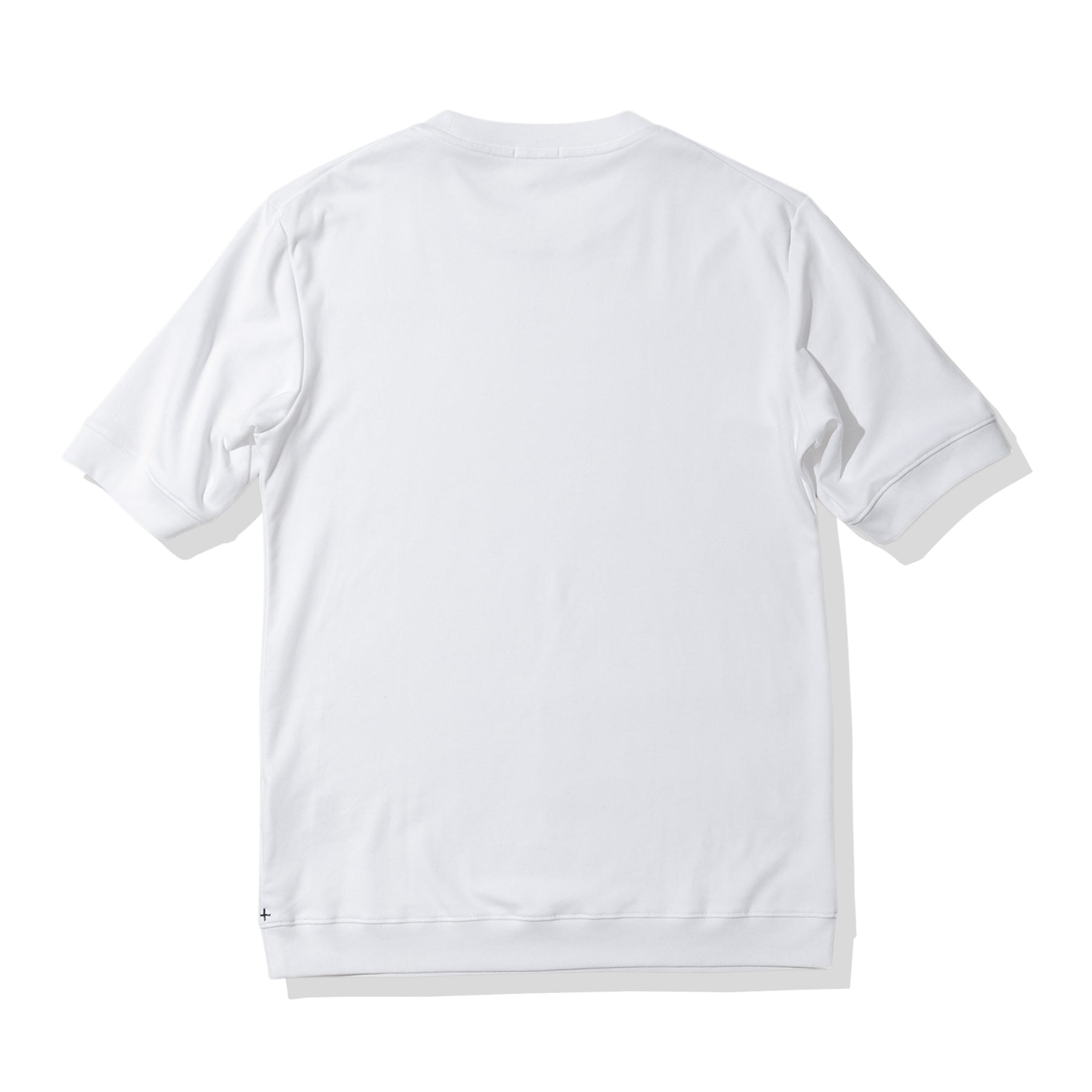 Tailored Ribbed Hem T-shirt Color: White