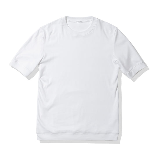 Tailored Ribbed Hem T-shirt Color: White