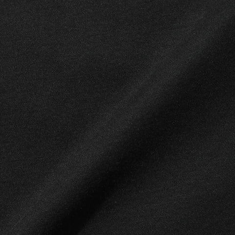 スビンプラチナムタートルネックロングスリーブTシャツブラックの生地を写した商品画像