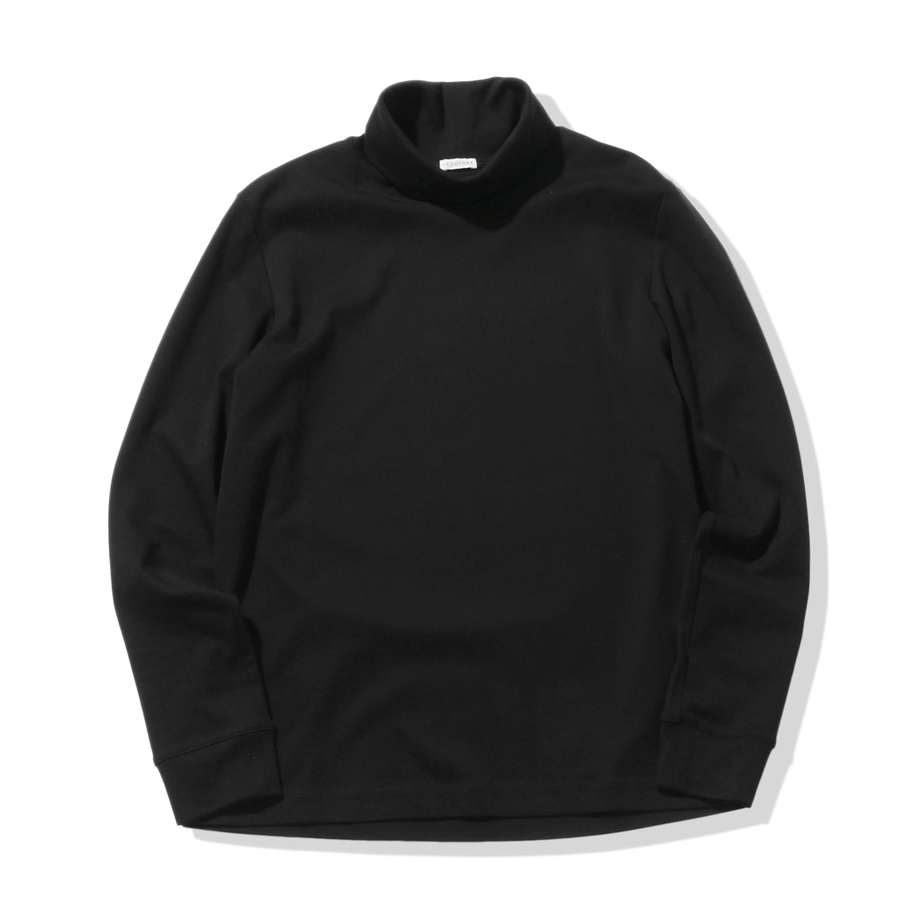 スビンプラチナムタートルネックロングスリーブTシャツブラックの商品画像