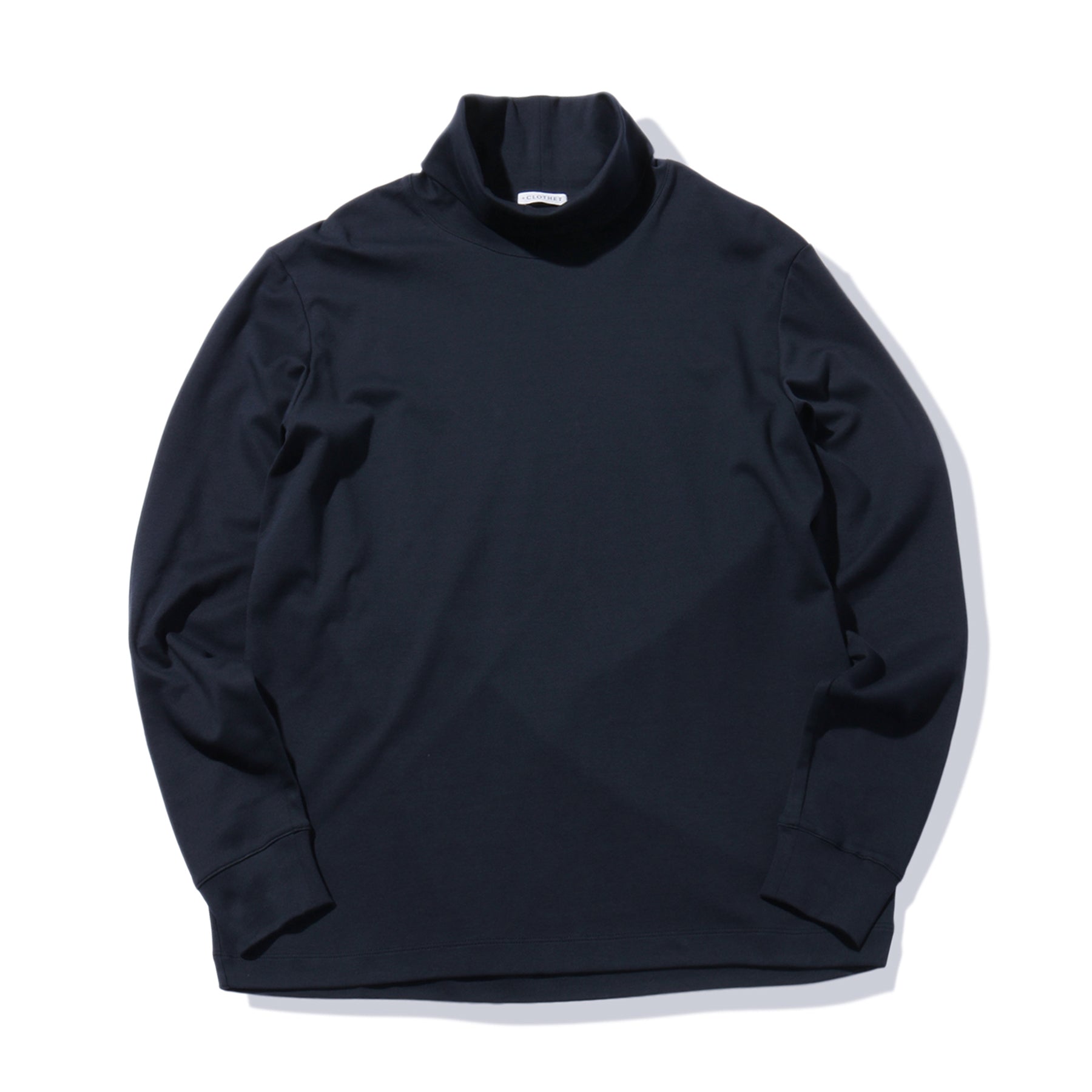 スビンプラチナムタートルネックロングスリーブTシャツネイビーの商品画像