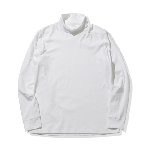 スビンプラチナムタートルネックロングスリーブTシャツホワイトの商品画像