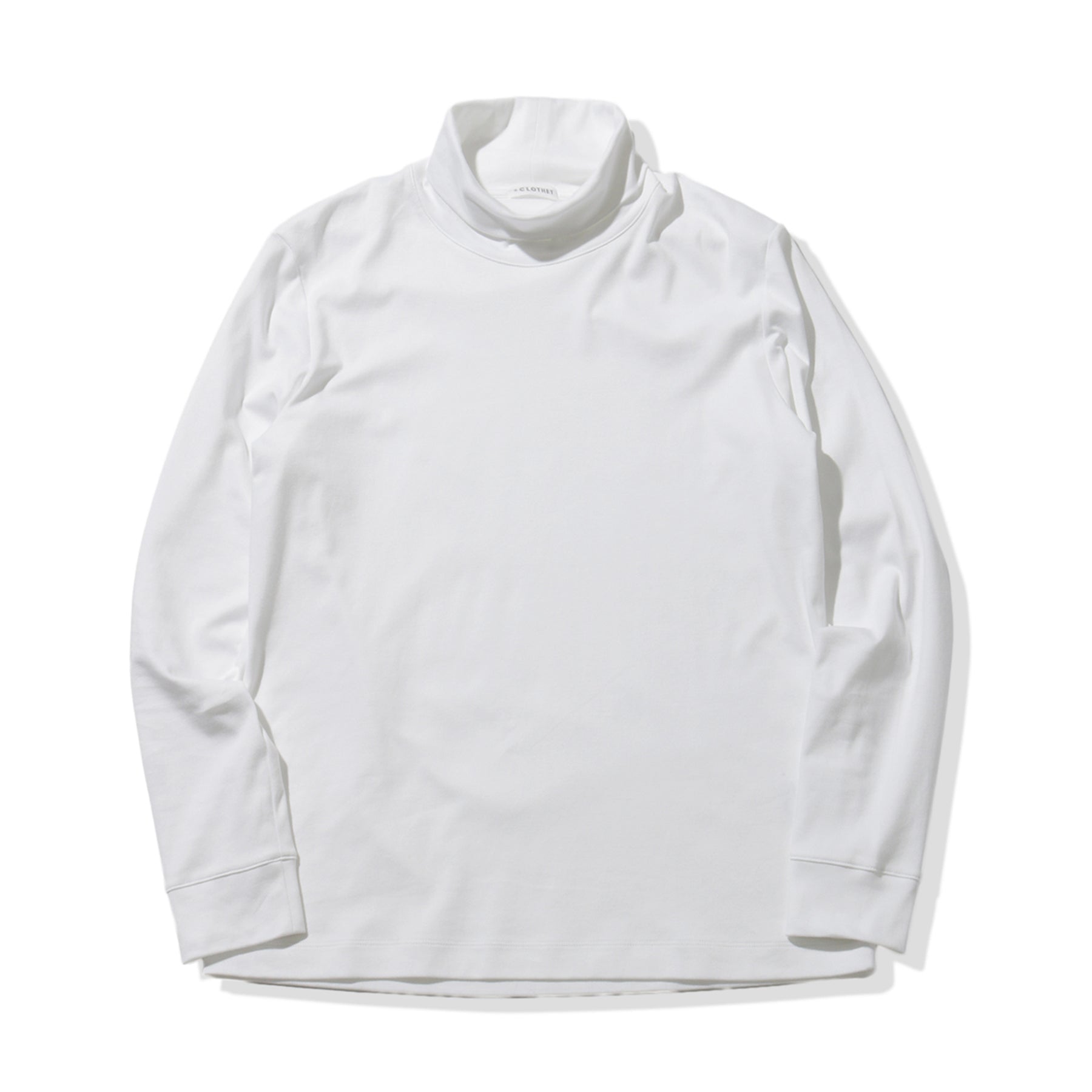 スビンプラチナムタートルネックロングスリーブTシャツホワイトの商品画像