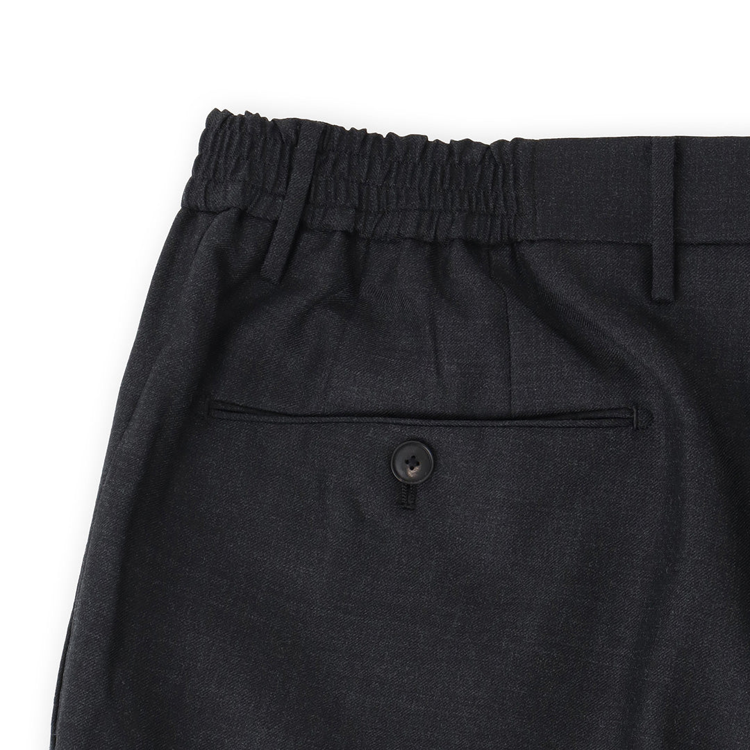 Twill Semi Wide Easy Trousers Color: Charcoal