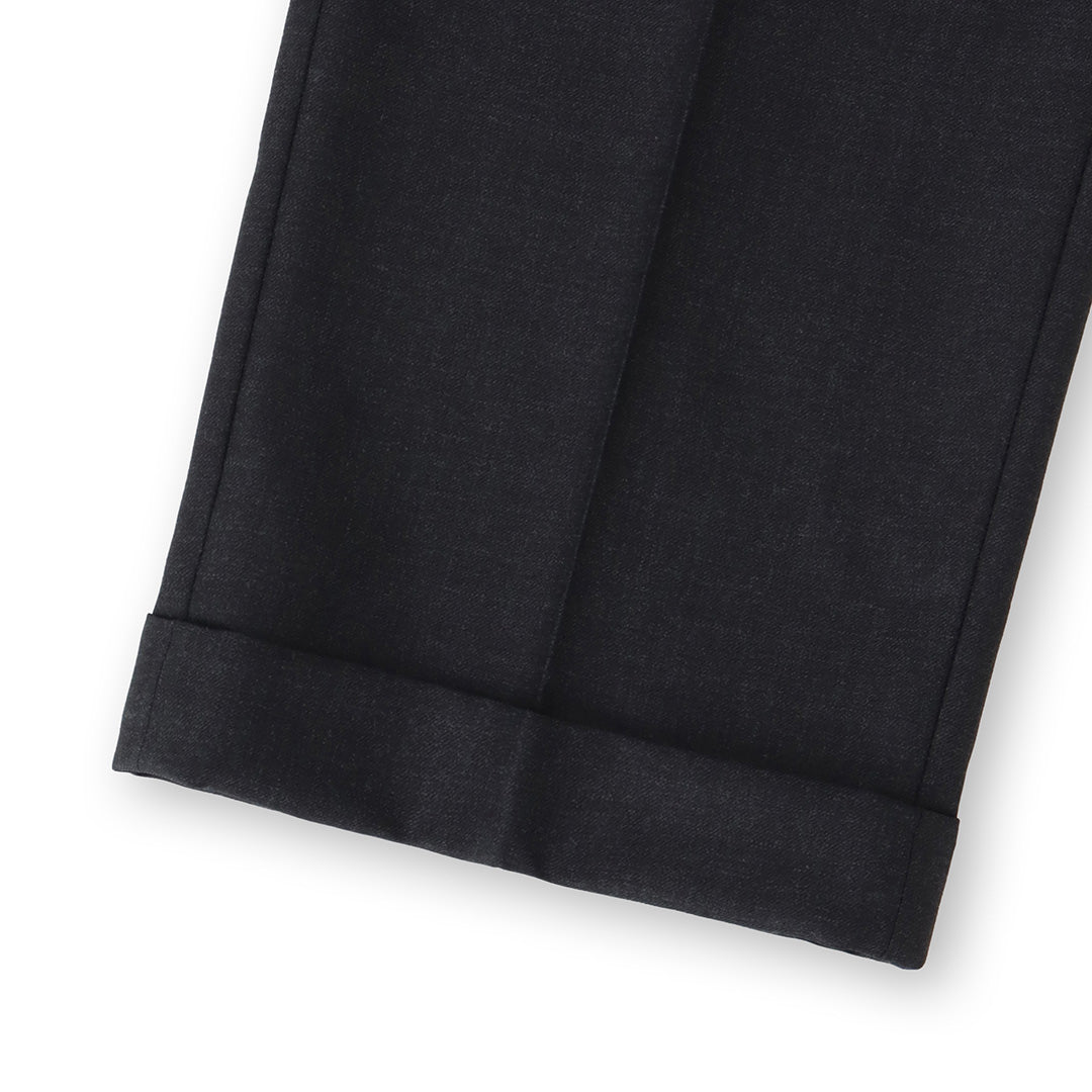 Twill Semi Wide Easy Trousers Color: Charcoal