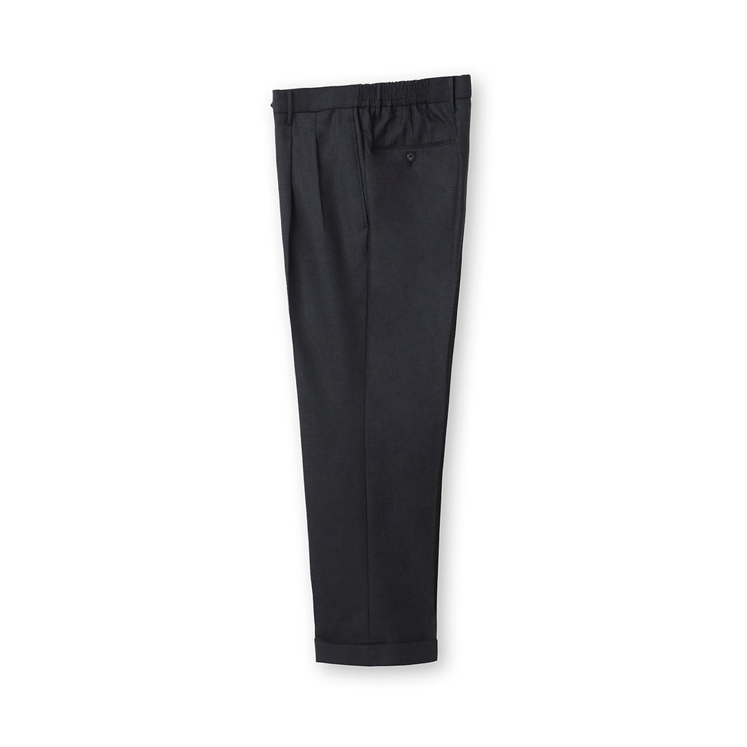 Twill Semi Wide Easy Trousers Color: Charcoal