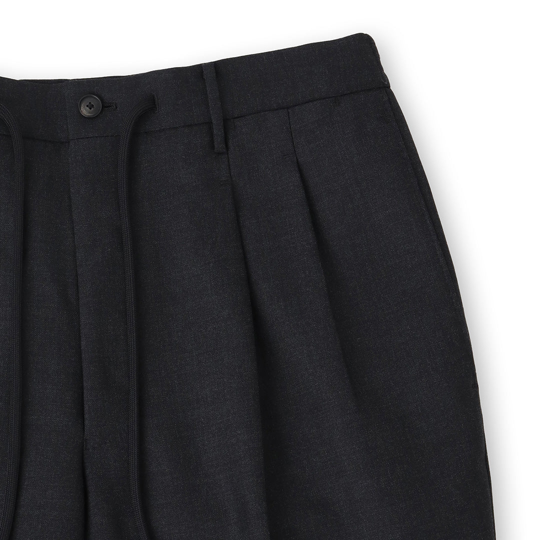 Twill Semi Wide Easy Trousers Color: Charcoal