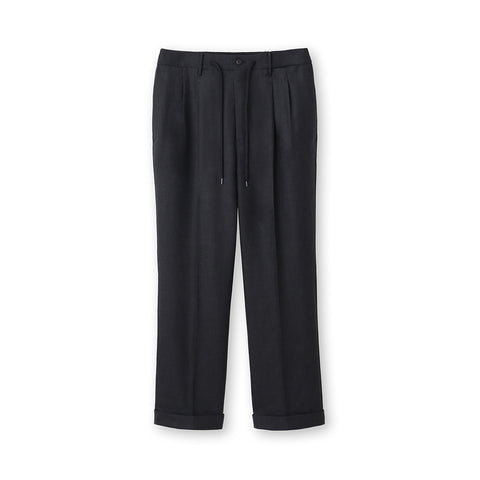 Twill Semi Wide Easy Trousers Color: Charcoal