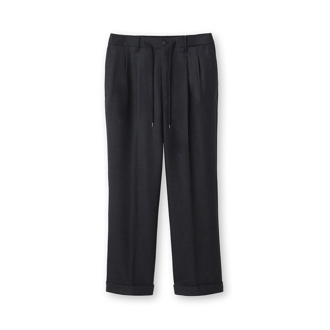 Twill Semi Wide Easy Trousers Color: Charcoal