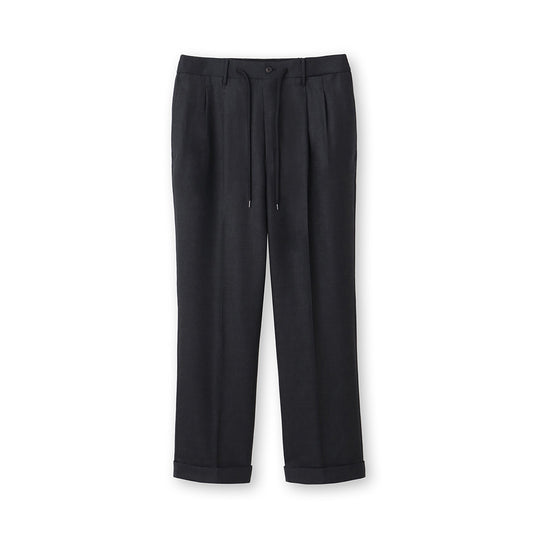 Twill Semi Wide Easy Trousers Color: Charcoal