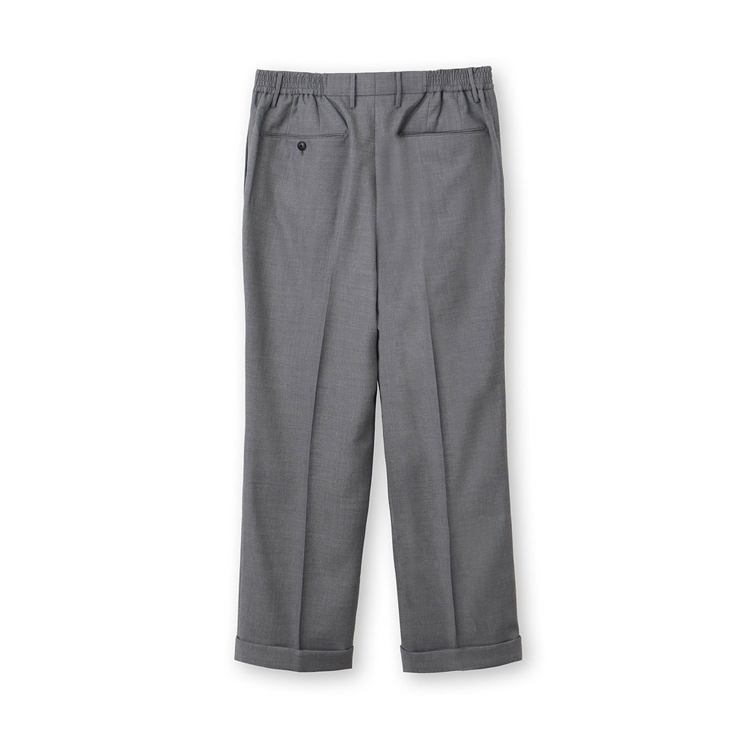 Twill Semi Wide Easy Trousers Color: Light Gray