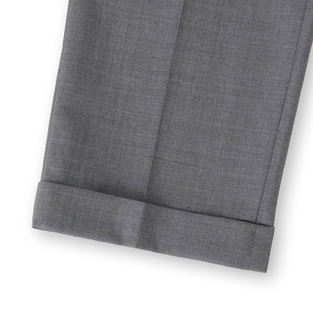 Twill Semi Wide Easy Trousers Color: Light Gray