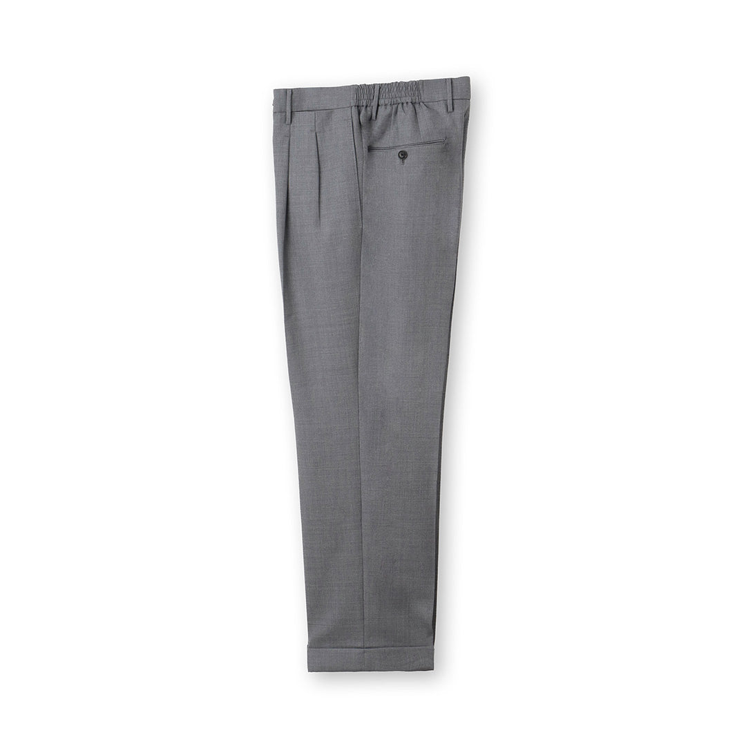 Twill Semi Wide Easy Trousers Color: Light Gray