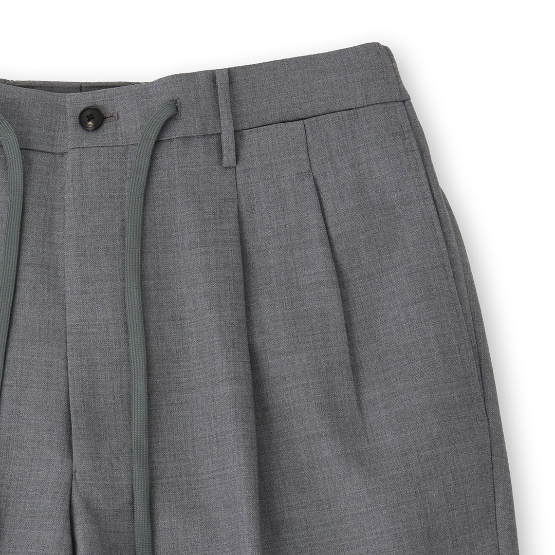Twill Semi Wide Easy Trousers Color: Light Gray