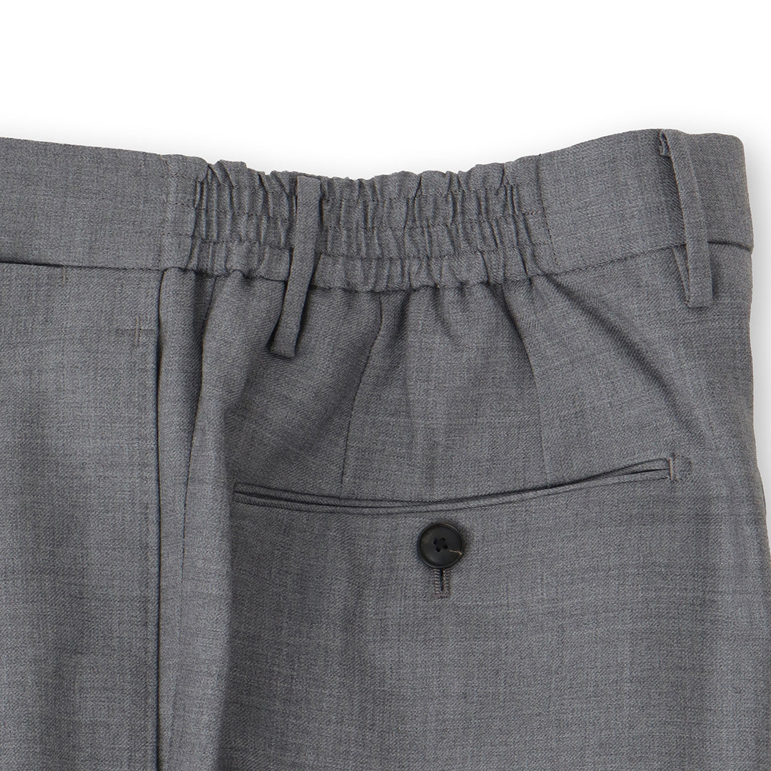 Twill Semi Wide Easy Trousers Color: Light Gray