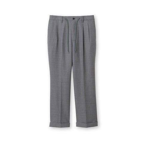 Twill Semi Wide Easy Trousers Color: Light Gray