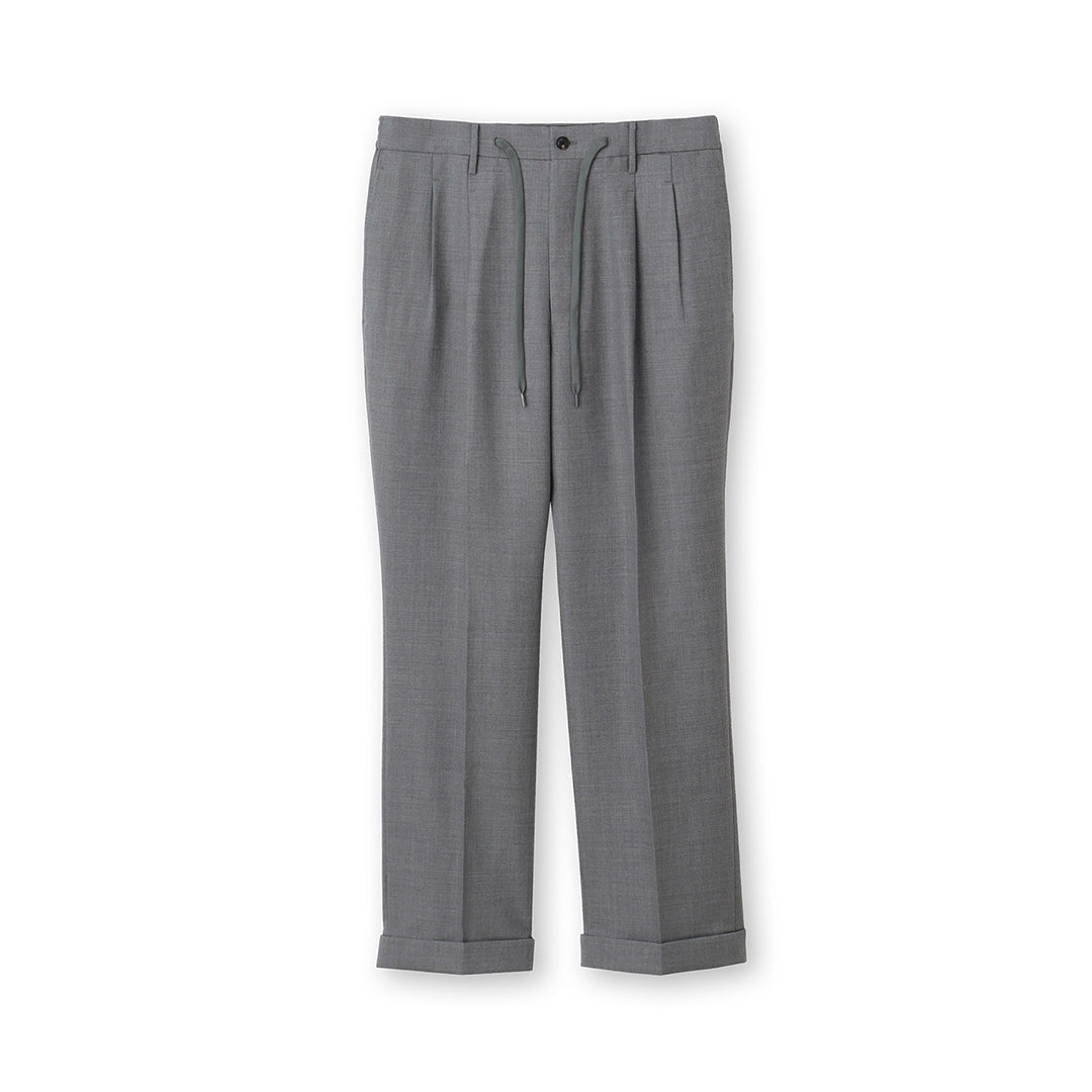 Twill Semi Wide Easy Trousers Color: Light Gray