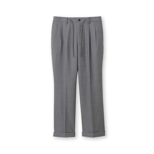 Twill Semi Wide Easy Trousers Color: Light Gray