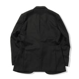 テックウール ®ツイル テーラードジャケットブラックの背面を写した商品画像