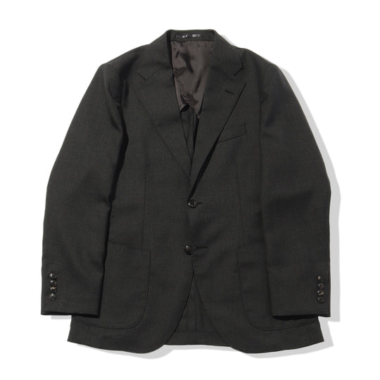 Twill Tailored Jacket Color: Charcoal