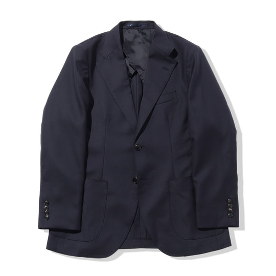 Twill Tailored Jacket Color: Navy